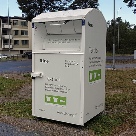 Skåp för textilinsamling